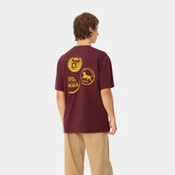 T-Shirts & Polos>Carhartt WIP S/S Pins T-Shirt Malbec / Orange