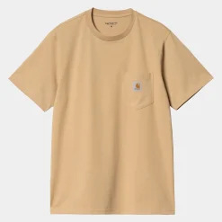 T-Shirts & Polos>Carhartt WIP S/S Pocket T-Shirt Dusty H Brown