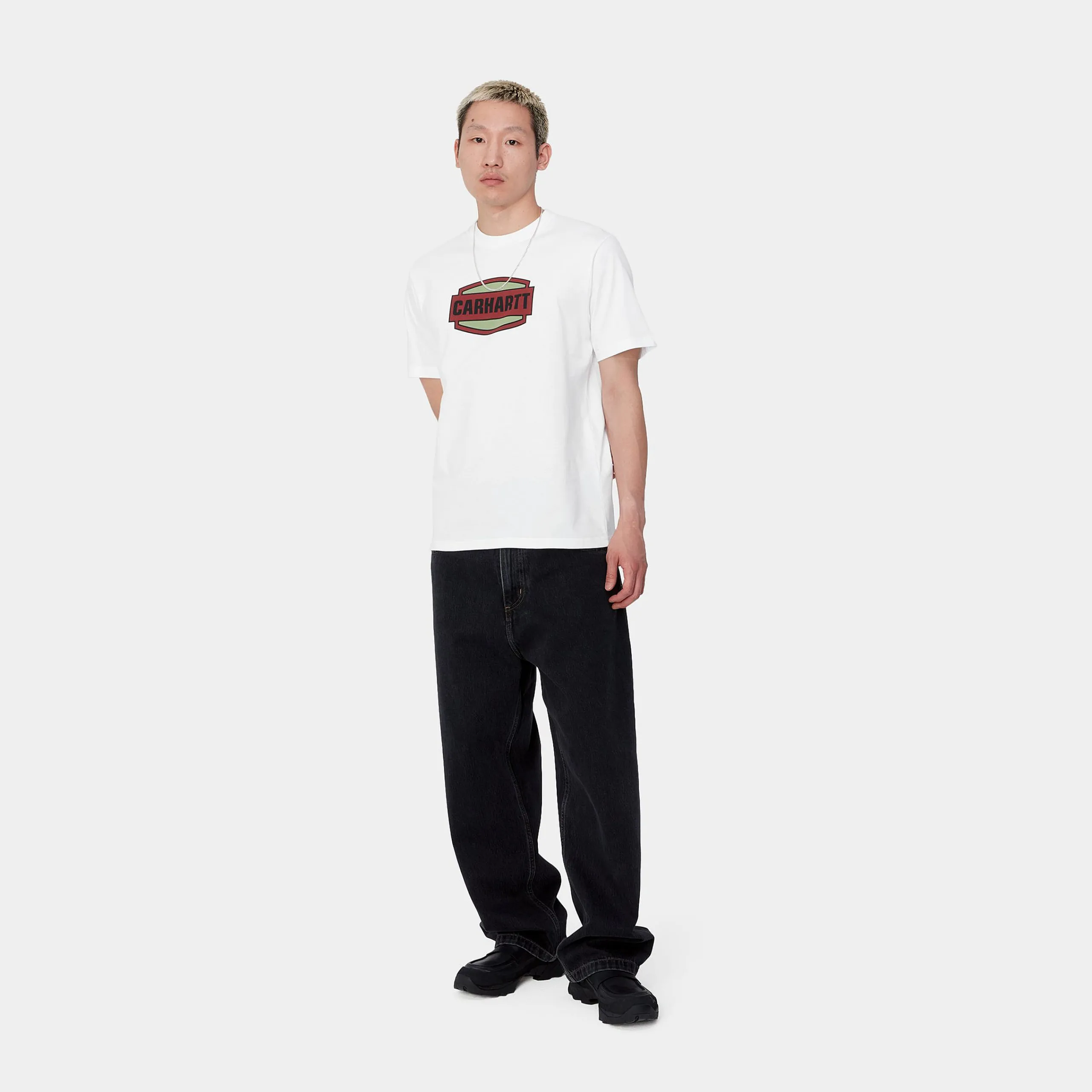 T-Shirts & Polos>Carhartt WIP S/S Press Script T-Shirt White