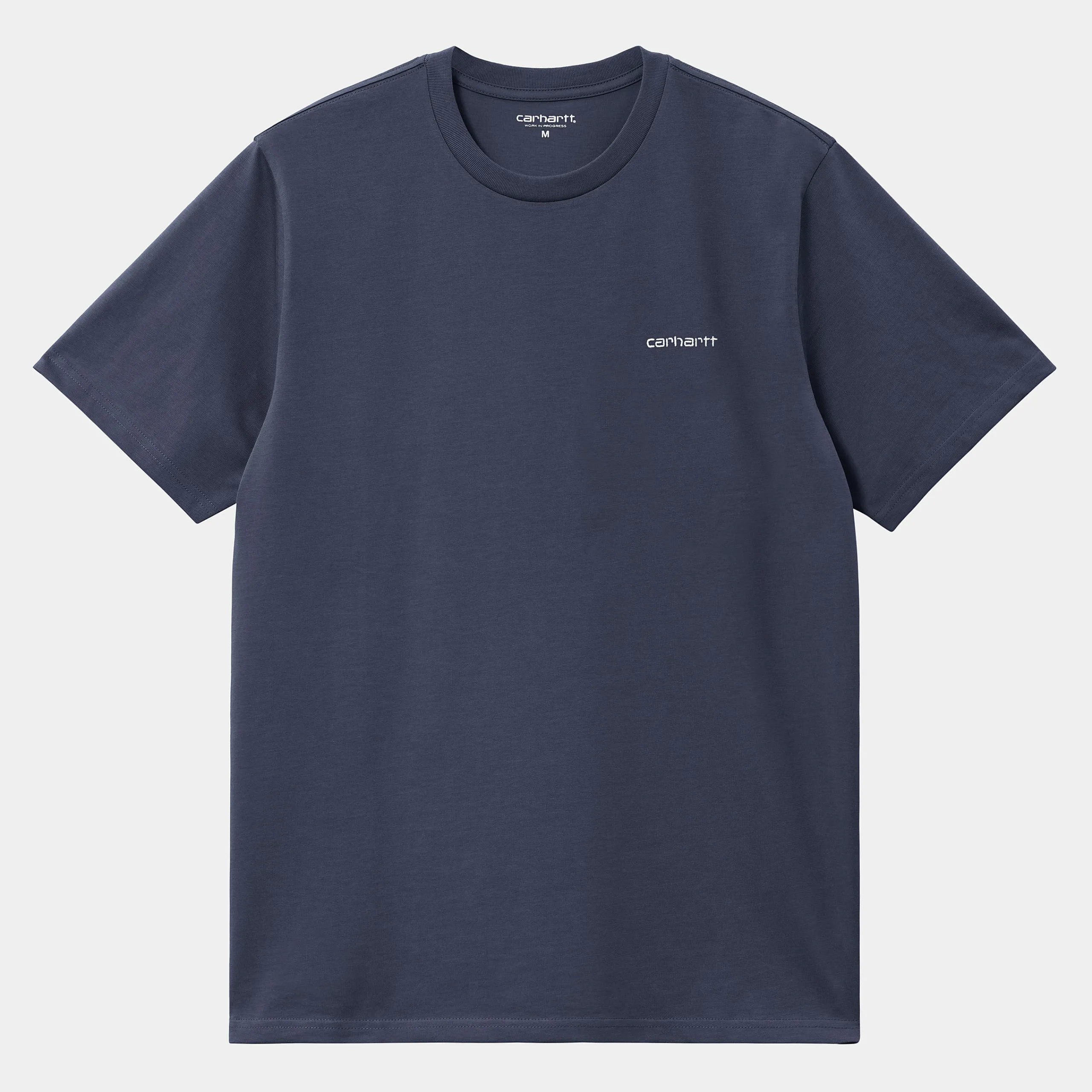 T-Shirts & Polos>Carhartt WIP S/S Script Embroidery T-Shirt Air Force Blue / White