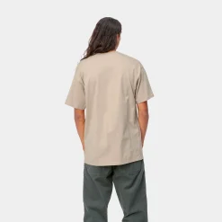 T-Shirts & Polos>Carhartt WIP S/S Script Embroidery T-Shirt Wall / Black