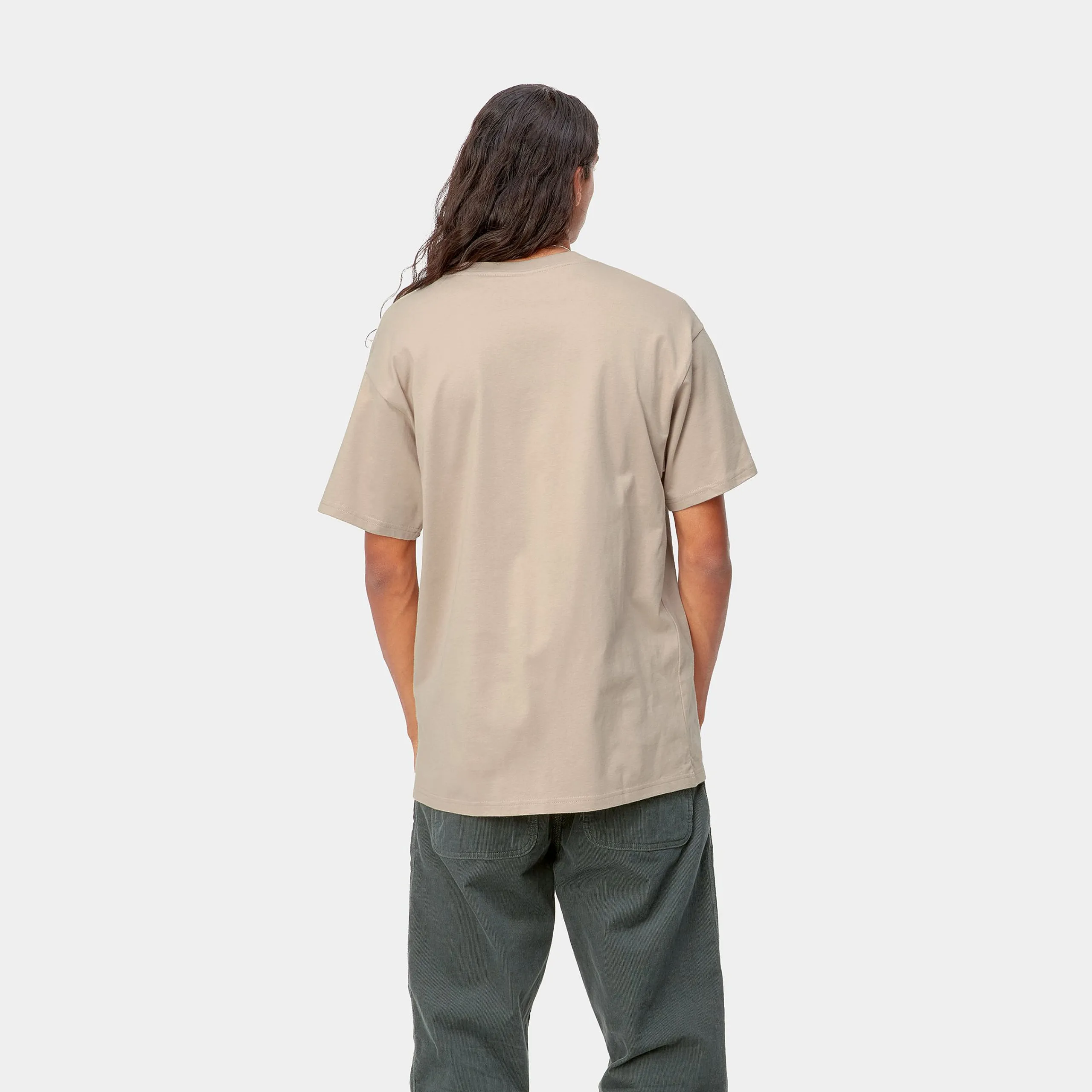 T-Shirts & Polos>Carhartt WIP S/S Script Embroidery T-Shirt Wall / Black