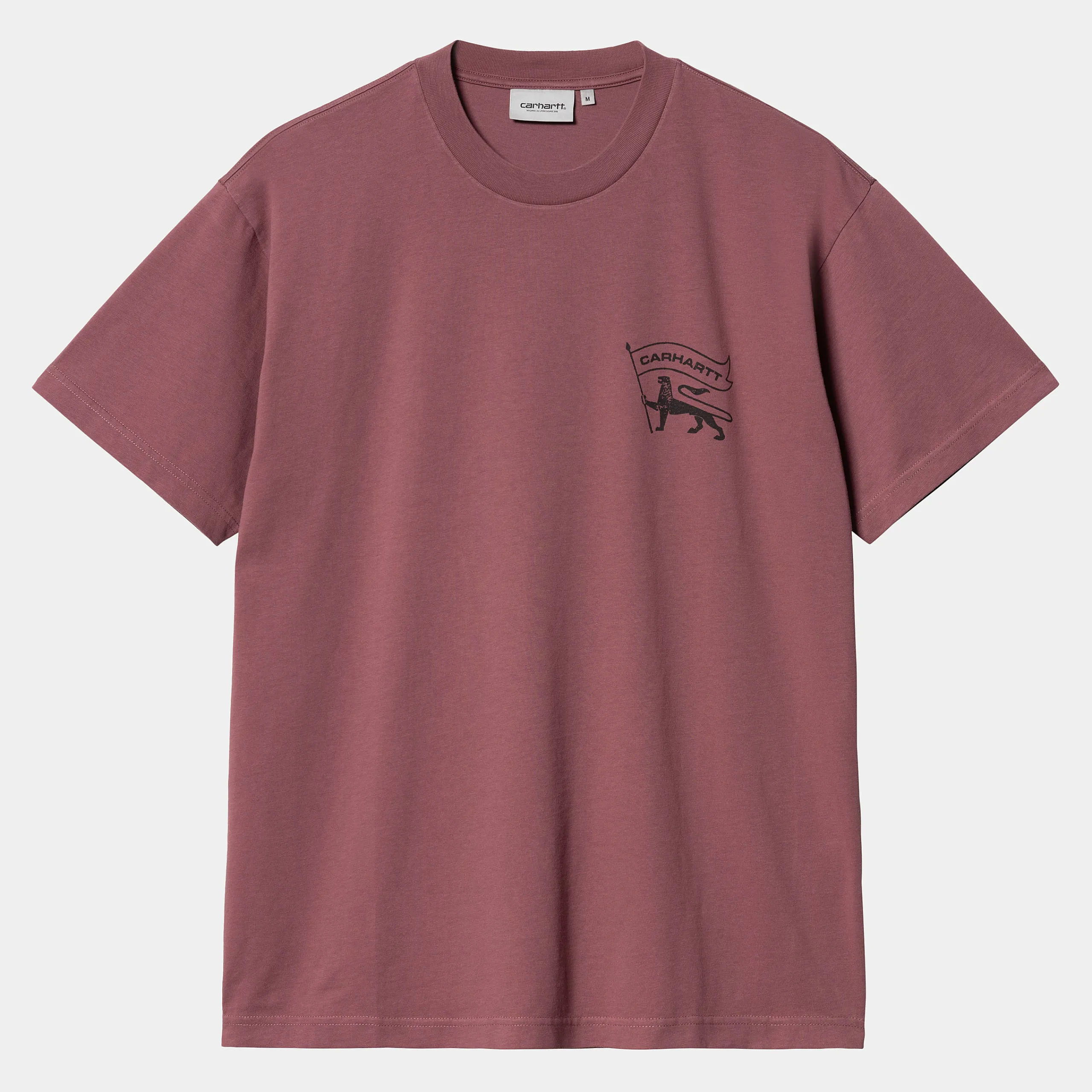 T-Shirts & Polos>Carhartt WIP S/S Stamp T-Shirt Dusty Fuchsia / Black