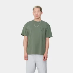 T-Shirts & Polos>Carhartt WIP S/S Stamp T-Shirt Duck Green / Black