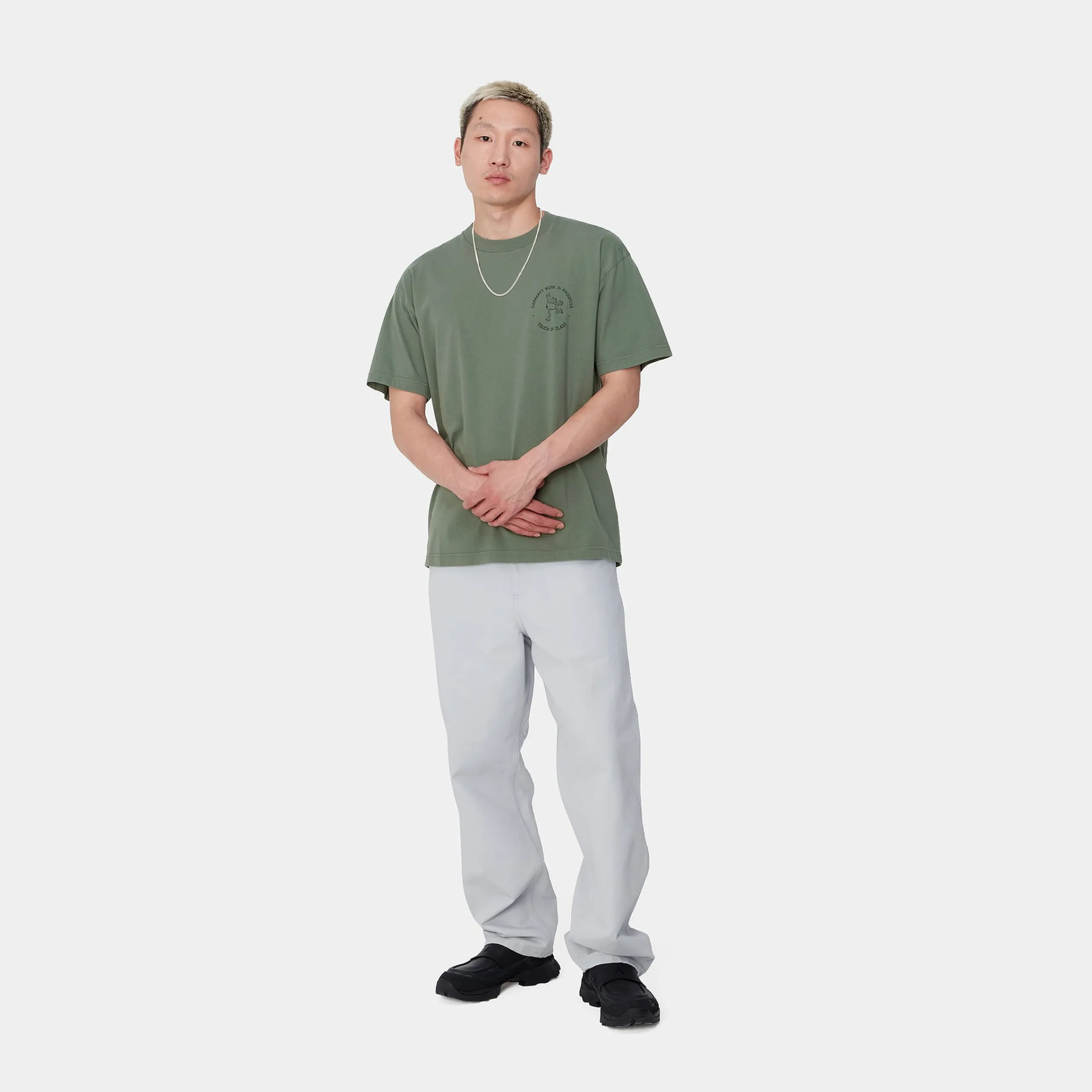 T-Shirts & Polos>Carhartt WIP S/S Stamp T-Shirt Duck Green / Black