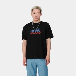 T-Shirts & Polos>Carhartt WIP S/S Stereo T-Shirt Black