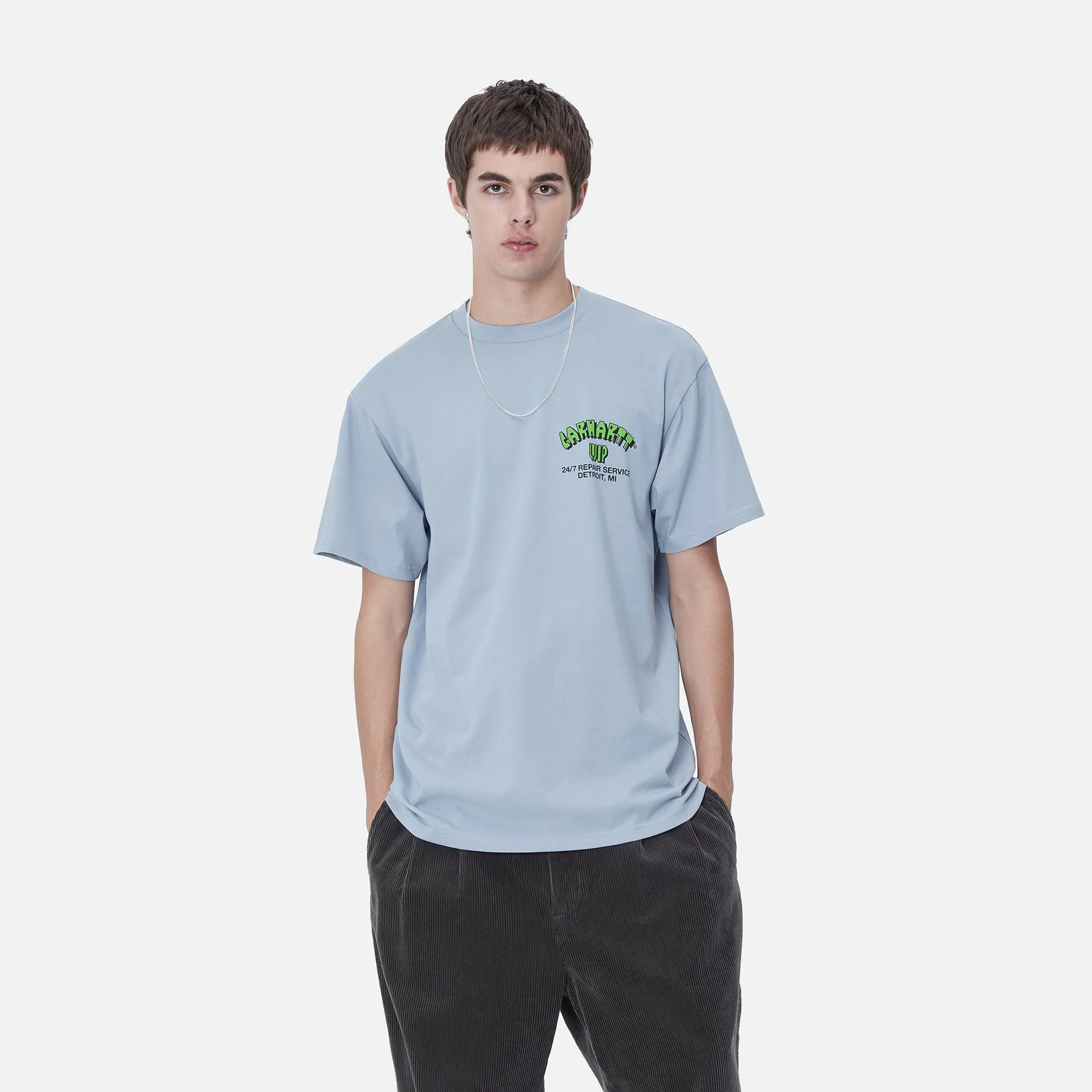 T-Shirts & Polos>Carhartt WIP S/S Super Tired T-Shirt Dusty Ice