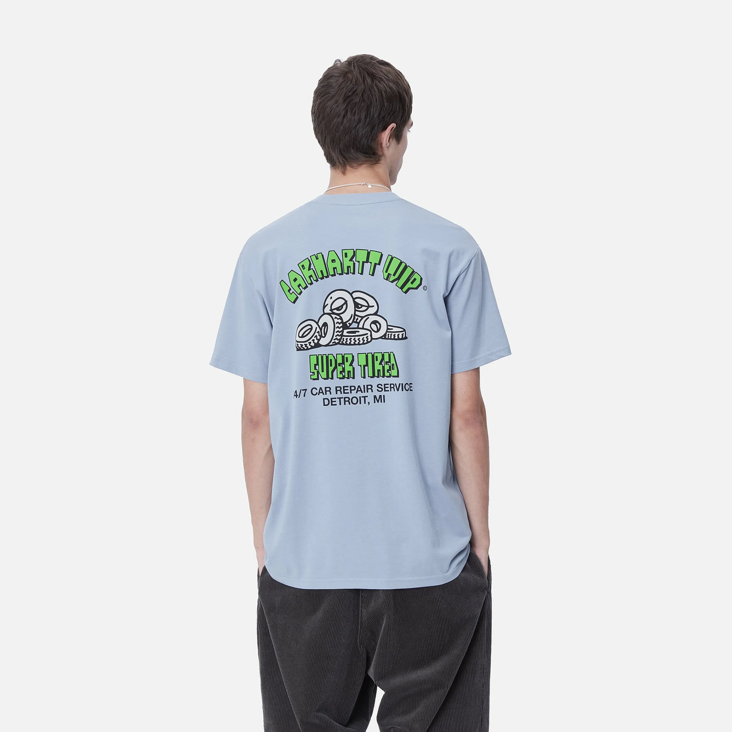 T-Shirts & Polos>Carhartt WIP S/S Super Tired T-Shirt Dusty Ice