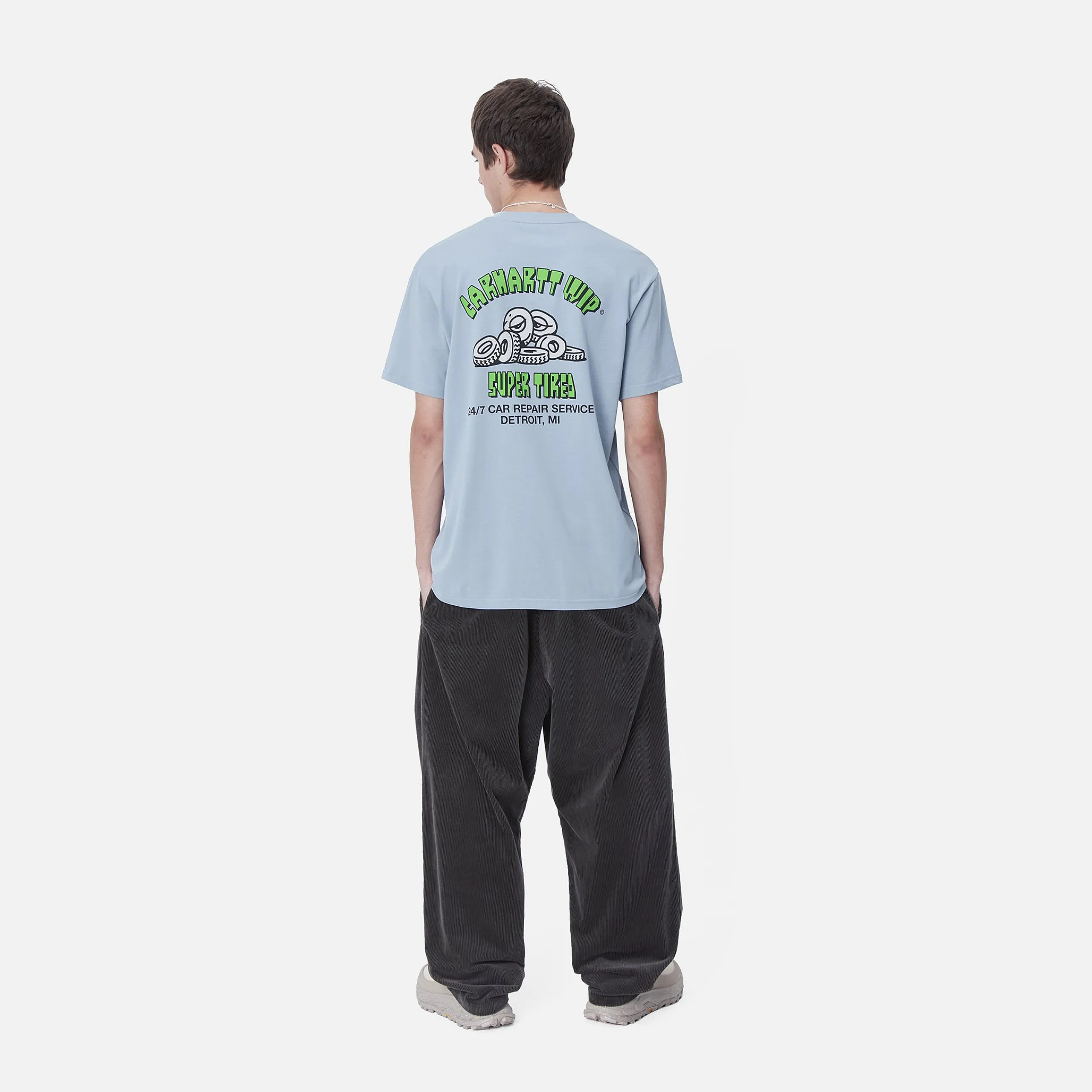 T-Shirts & Polos>Carhartt WIP S/S Super Tired T-Shirt Dusty Ice