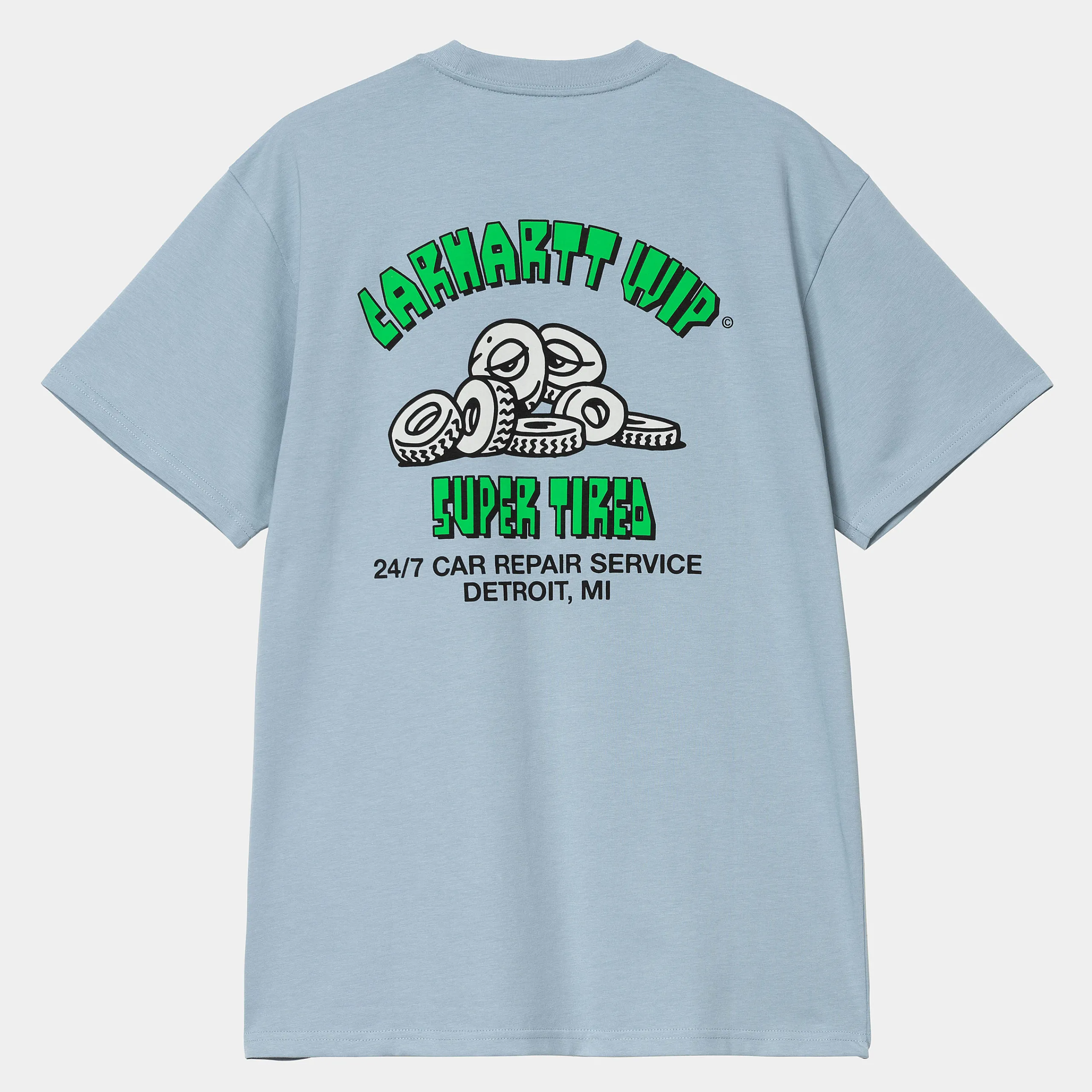 T-Shirts & Polos>Carhartt WIP S/S Super Tired T-Shirt Dusty Ice