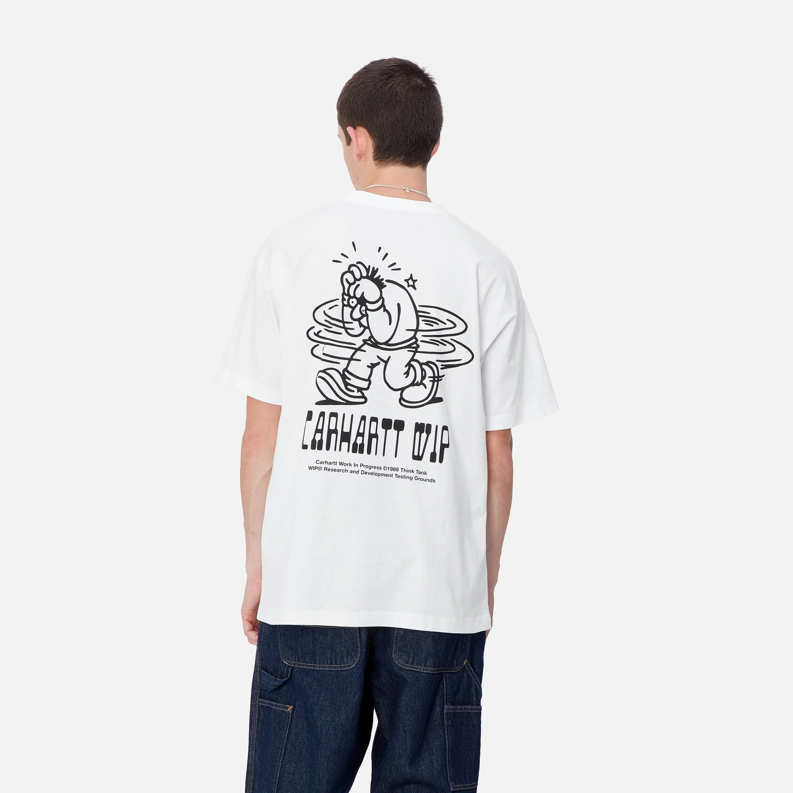 T-Shirts & Polos>Carhartt WIP S/S Think Tank T-Shirt White