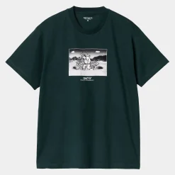 T-Shirts & Polos>Carhartt WIP S/S Think Tank T-Shirt Duck Blue