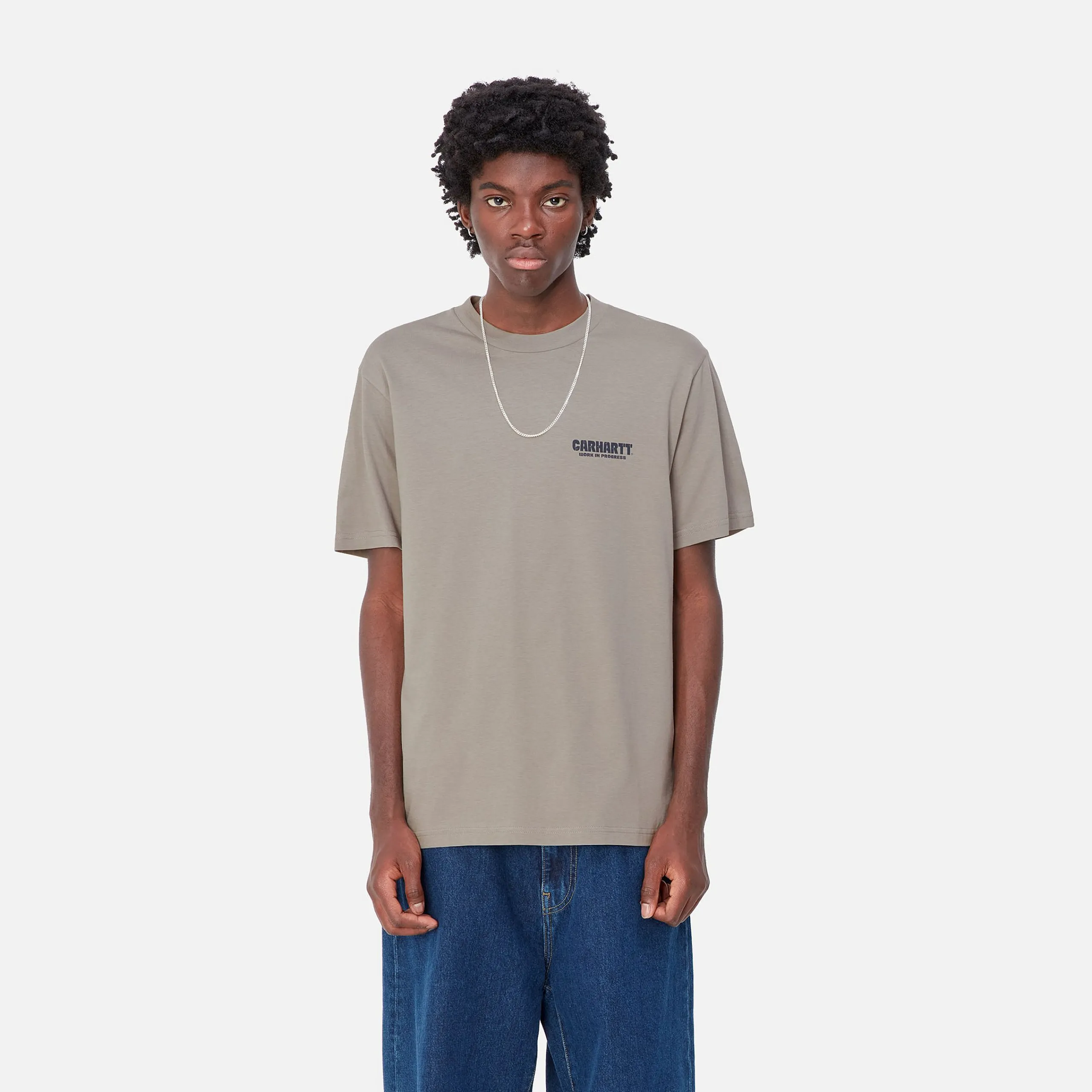T-Shirts & Polos>Carhartt WIP S/S Trade T-Shirt Misty Grey