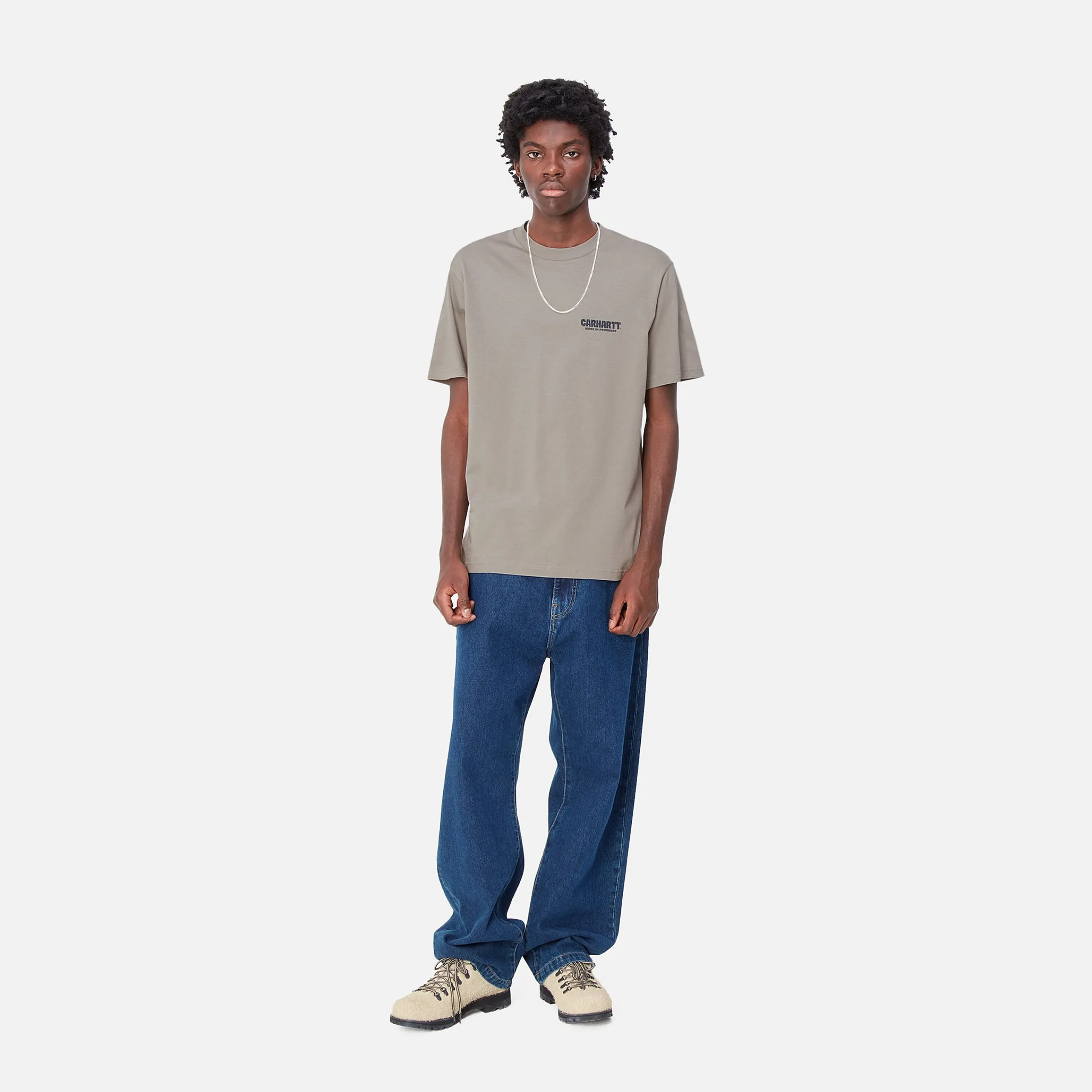 T-Shirts & Polos>Carhartt WIP S/S Trade T-Shirt Misty Grey