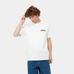 T-Shirts & Polos>Carhartt WIP S/S University Script T-Shirt White / Black