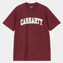 T-Shirts & Polos>Carhartt WIP S/S University T-Shirt Malbec / White