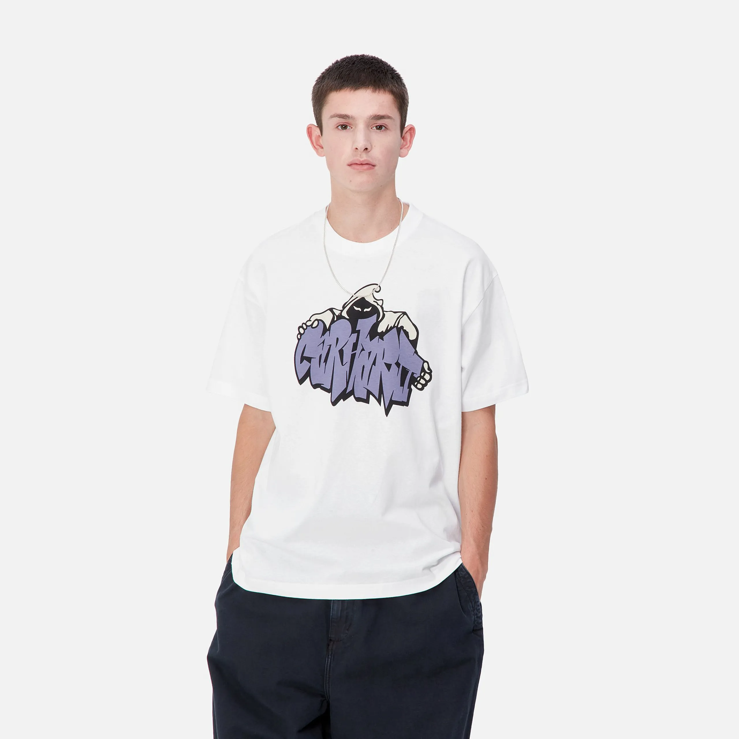 T-Shirts & Polos>Carhartt WIP S/S Yute T-Shirt White