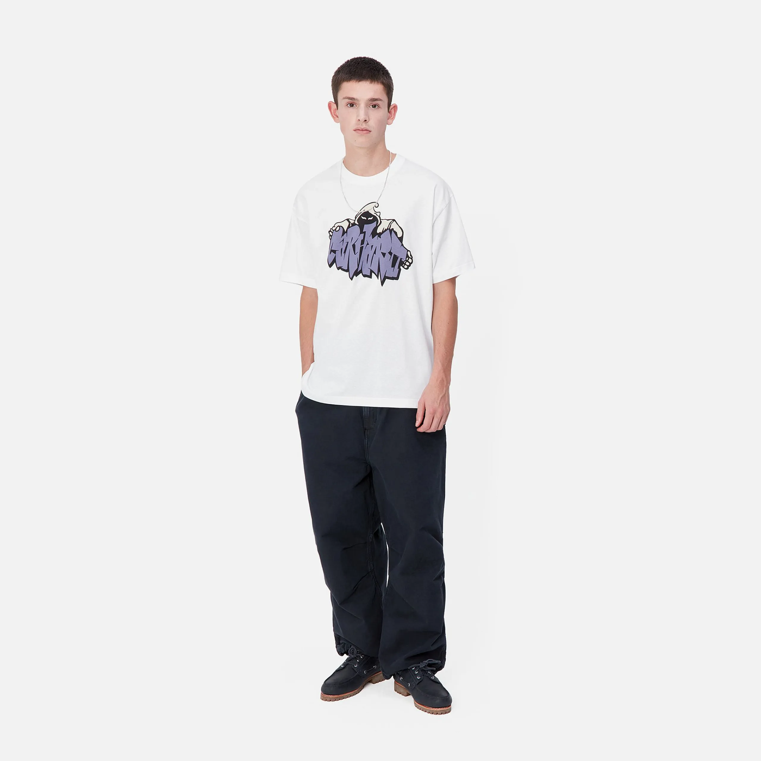 T-Shirts & Polos>Carhartt WIP S/S Yute T-Shirt White