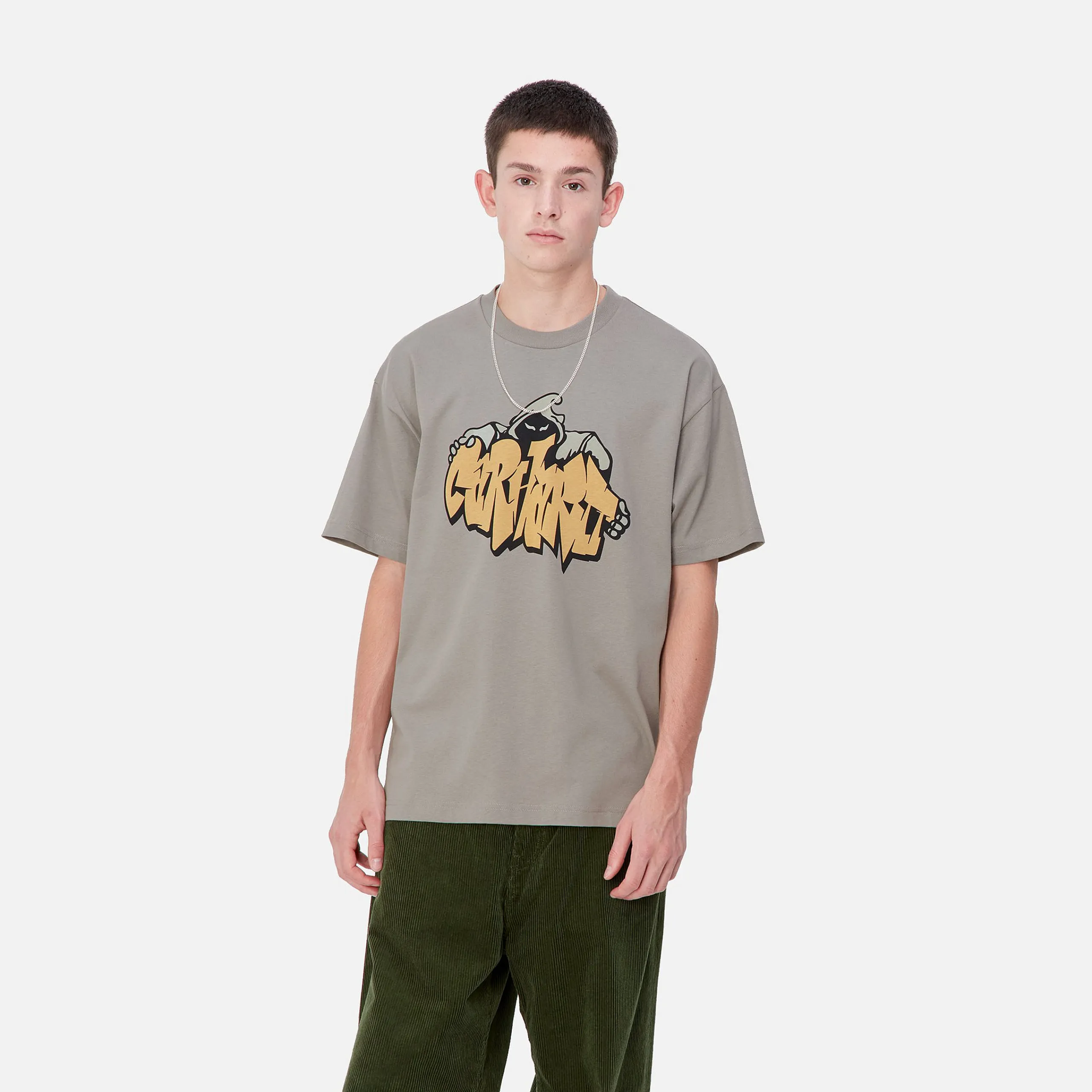 T-Shirts & Polos>Carhartt WIP S/S Yute T-Shirt Misty Grey