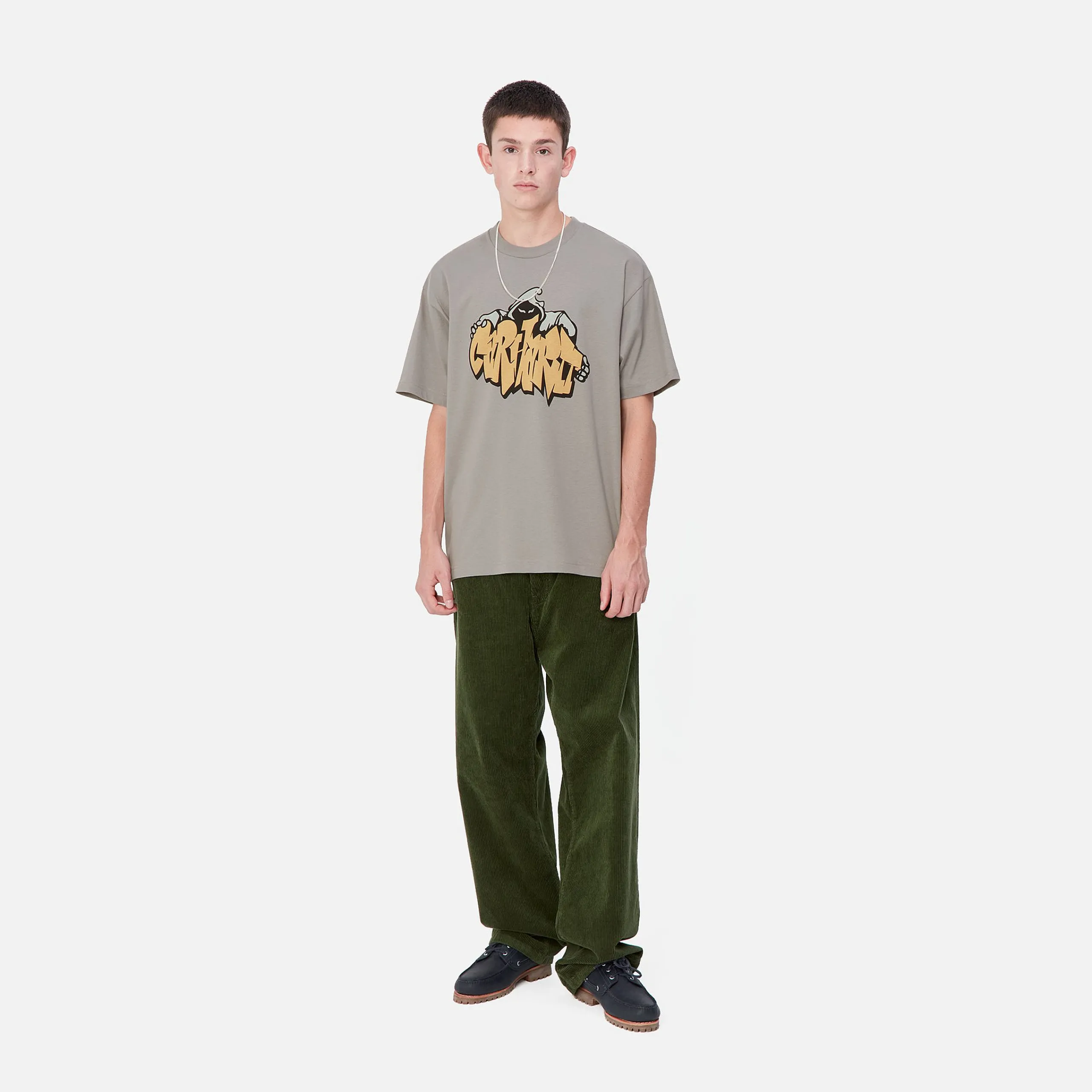T-Shirts & Polos>Carhartt WIP S/S Yute T-Shirt Misty Grey