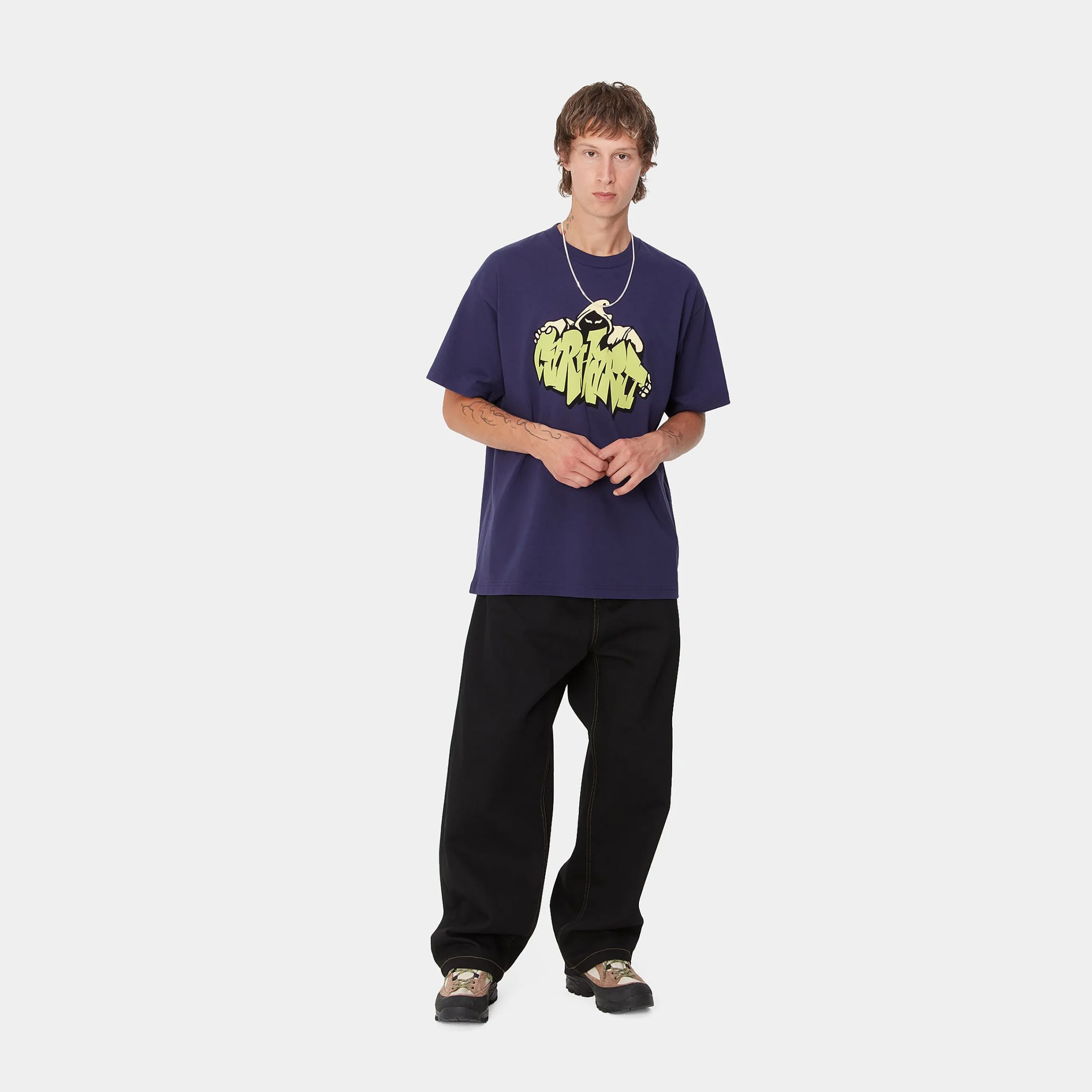 T-Shirts & Polos>Carhartt WIP S/S Yute T-Shirt Aura