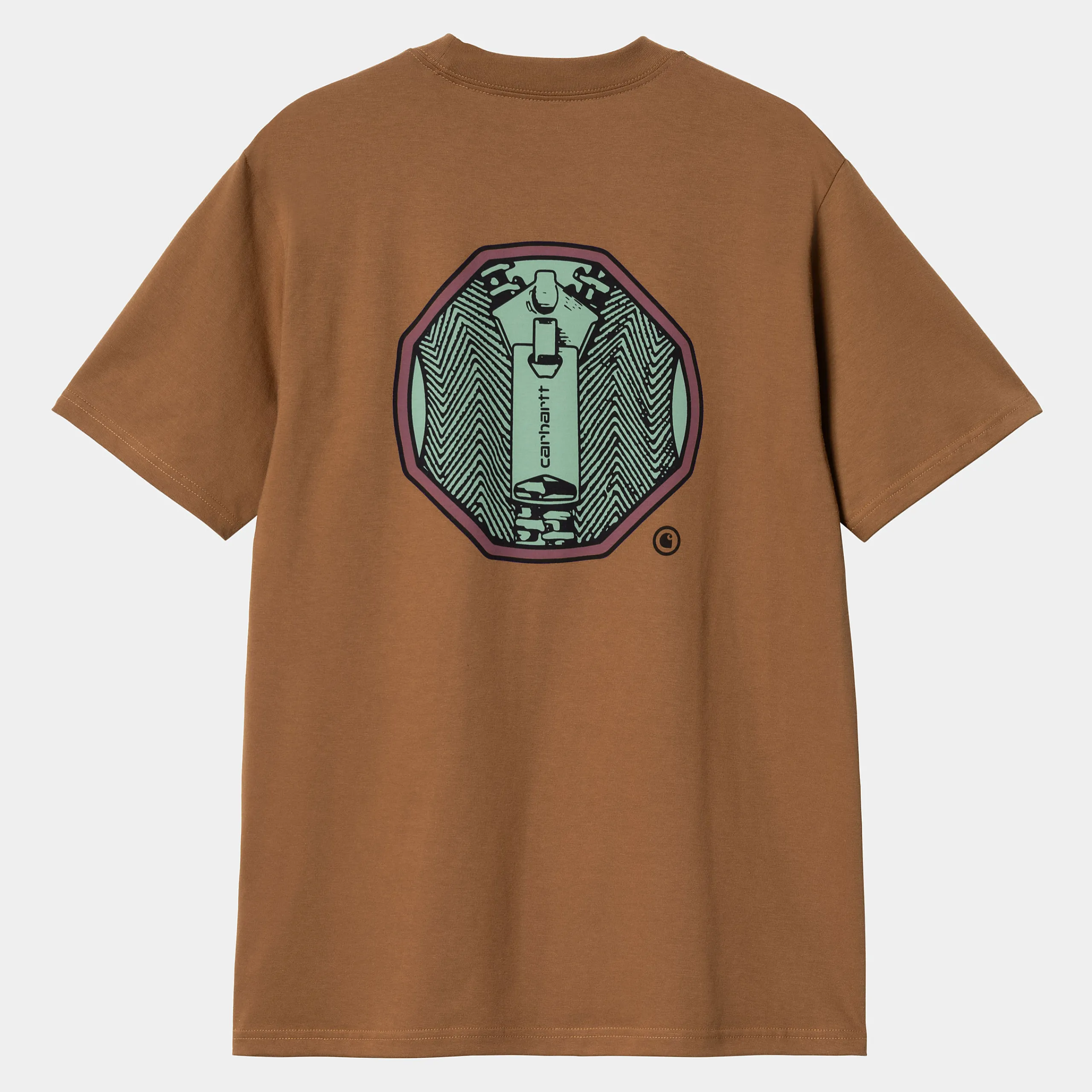 T-Shirts & Polos>Carhartt WIP S/S Zipper T-Shirt Hamilton Brown