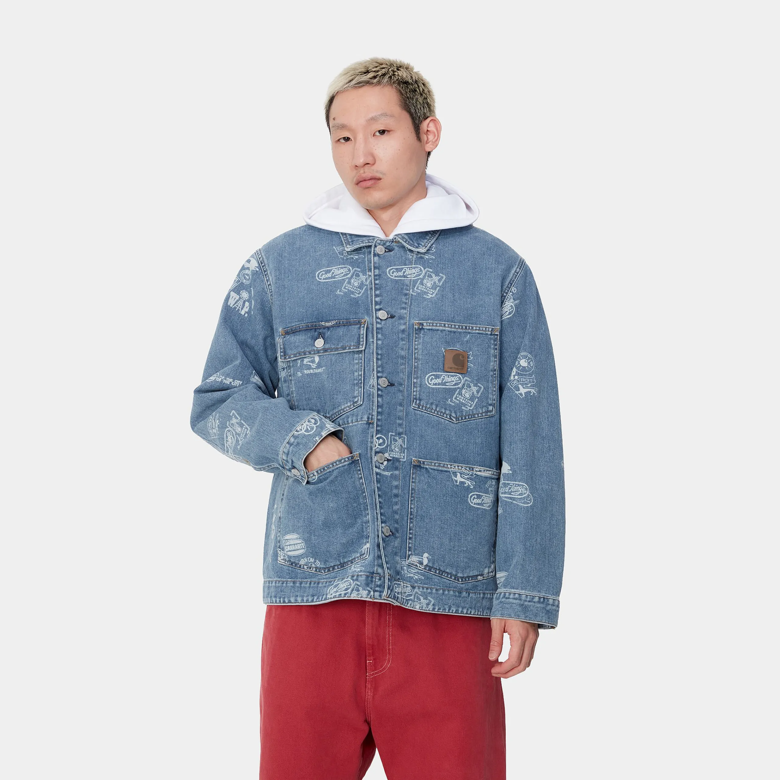 Jacken & Mäntel|Denim>Carhartt WIP Stamp Jacket Stamp Print, Blue