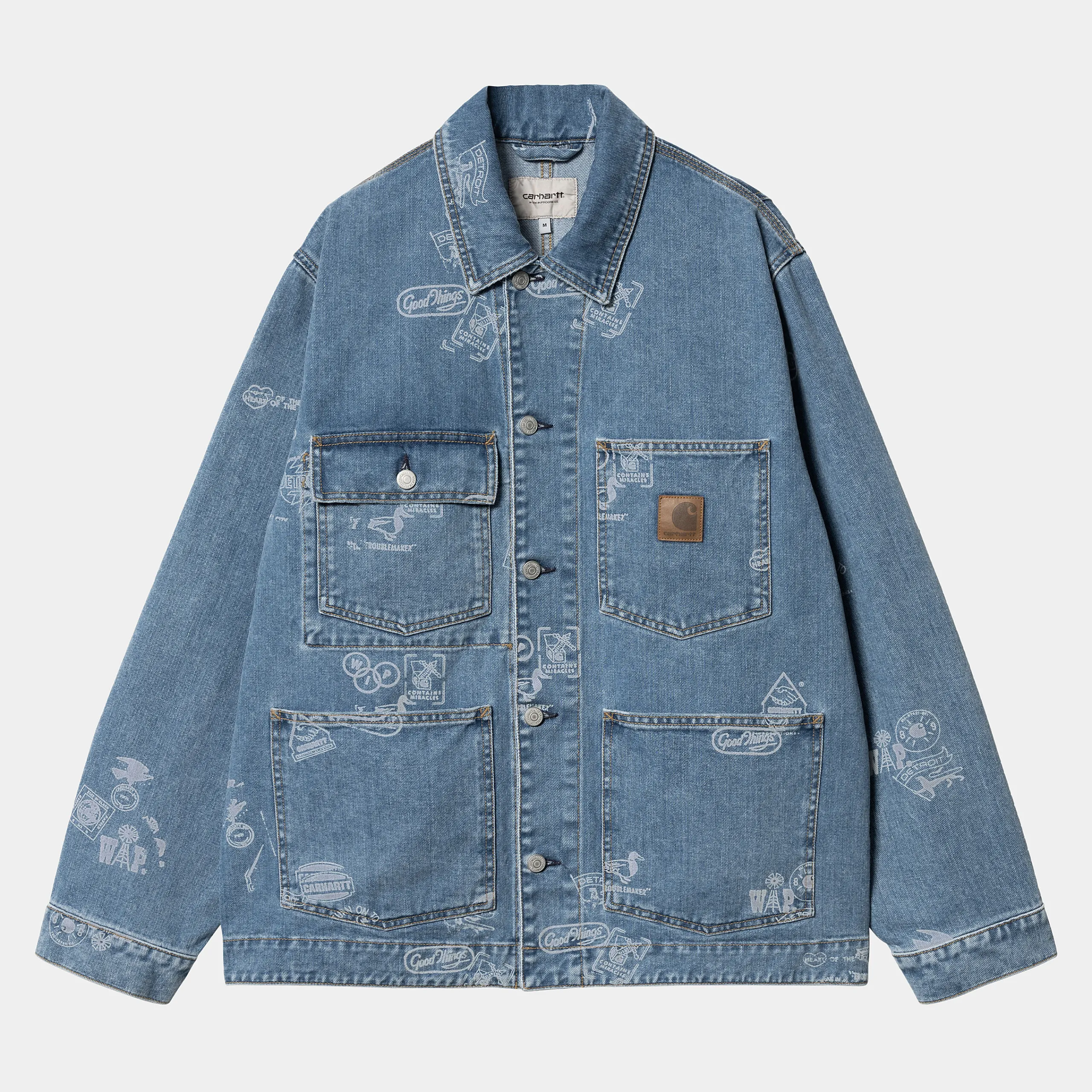 Jacken & Mäntel|Denim>Carhartt WIP Stamp Jacket Stamp Print, Blue