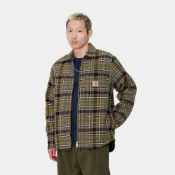 Jacken & Mäntel|Hemden>Carhartt WIP Stroy Shirt Jac Stroy Check, Black