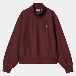 Sweats>Carhartt WIP W' American Script High Neck Sweatshirt Malbec