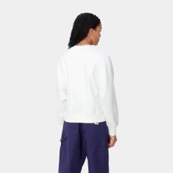 Sweats>Carhartt WIP W' American Script Sweatshirt White