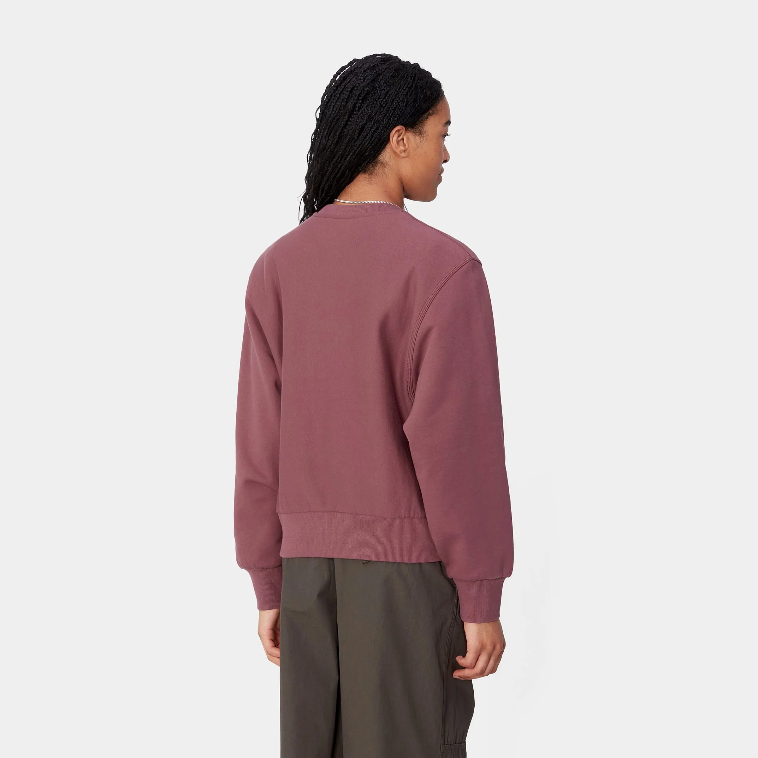 Sweats>Carhartt WIP W' American Script Sweatshirt Dusty Fuchsia