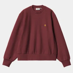 Sweats>Carhartt WIP W' American Script Sweatshirt Malbec