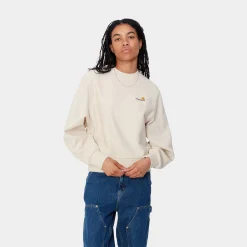 Sweats>Carhartt WIP W' American Script Sweatshirt Moonbeam
