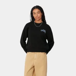 Strick>Carhartt WIP W' Amour Sweater Black / Misty Sky