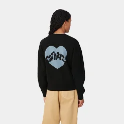 Strick>Carhartt WIP W' Amour Sweater Black / Misty Sky