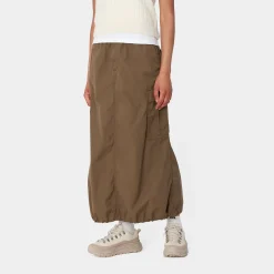 Kleider & Röcke>Carhartt WIP W' Cargo Skirt Long Chocolate