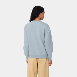 Sweats>Carhartt WIP W' Carhartt Sweatshirt Misty Sky / White