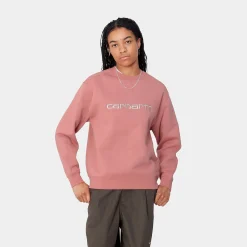Sweats>Carhartt WIP W' Carhartt Sweatshirt Dusty Rose / Moonbeam
