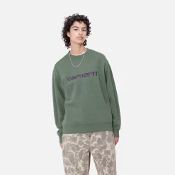 Sweats>Carhartt WIP W' Carhartt Sweatshirt Duck Green / Aura