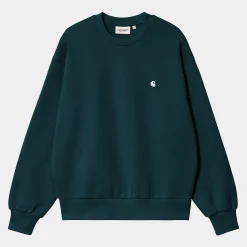 Sweats>Carhartt WIP W' Casey Sweatshirt Duck Blue / Silver