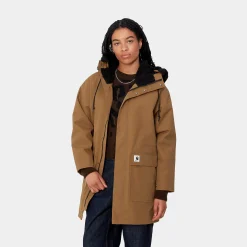 Jacken>Carhartt WIP W' Clarton Parka Hamilton Brown / Black