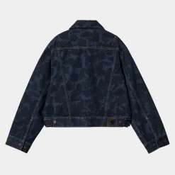 Jacken|Denim>Carhartt WIP W' Duck Orell Jacket Camo Duck, Blue
