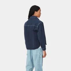 Jacken|Hemden>Carhartt WIP W' Georgia Shirt Jac Air Force Blue