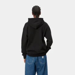 Sweats>Carhartt WIP W' Hooded Carhartt Sweatshirt Black / White