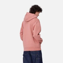 Sweats>Carhartt WIP W' Hooded Carhartt Sweatshirt Dusty Rose / Moonbeam