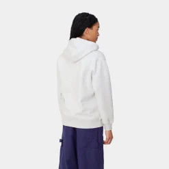 Sweats>Carhartt WIP W' Hooded Carhartt Sweatshirt Ash Heather / Dusty Rose