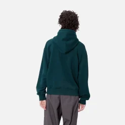 Sweats>Carhartt WIP W' Hooded Casey Sweatshirt Duck Blue / Silver