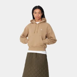 Sweats>Carhartt WIP W' Hooded Casey Sweatshirt Peanut / Silver