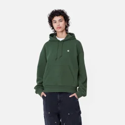 Sweats>Carhartt WIP W' Hooded Casey Sweatshirt Sycamore Tree / Silver